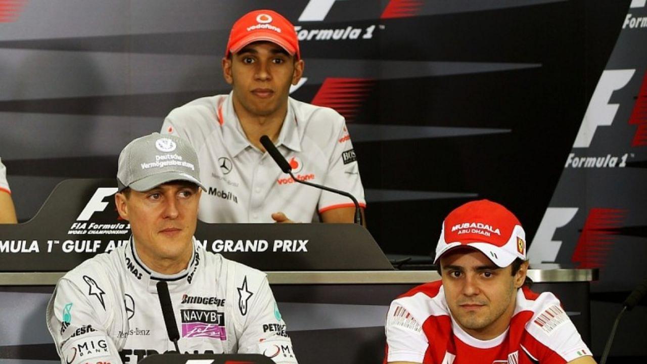 Michael Schumacher, Lewis Hamilton, Felipe Massa