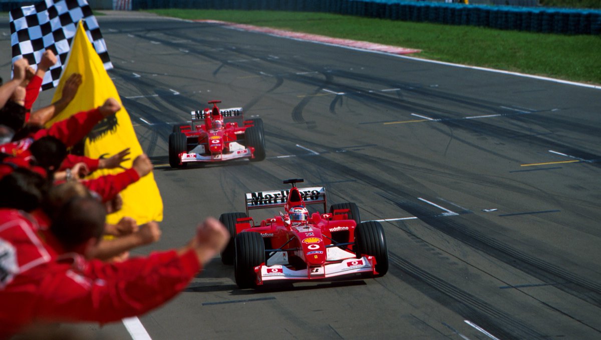 Formula 1 on Twitter: "AUGUST 18, 2002: HUNGARY Barrichello P1 Schumacher P2 Clinches the constructors' title for Ferrari🏆🇮🇹 #OnThisDay🗓… "