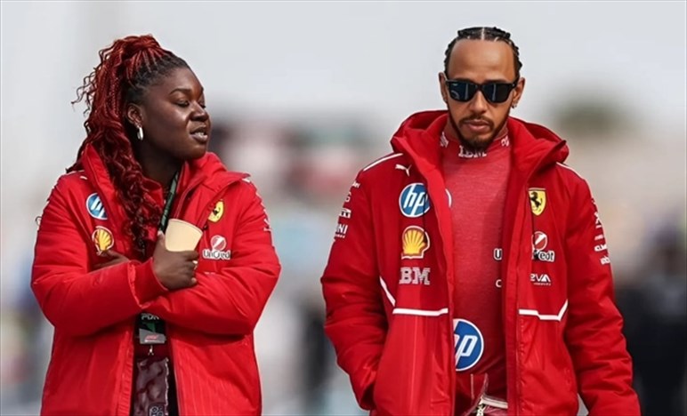 Ella and Lewis Hamilton