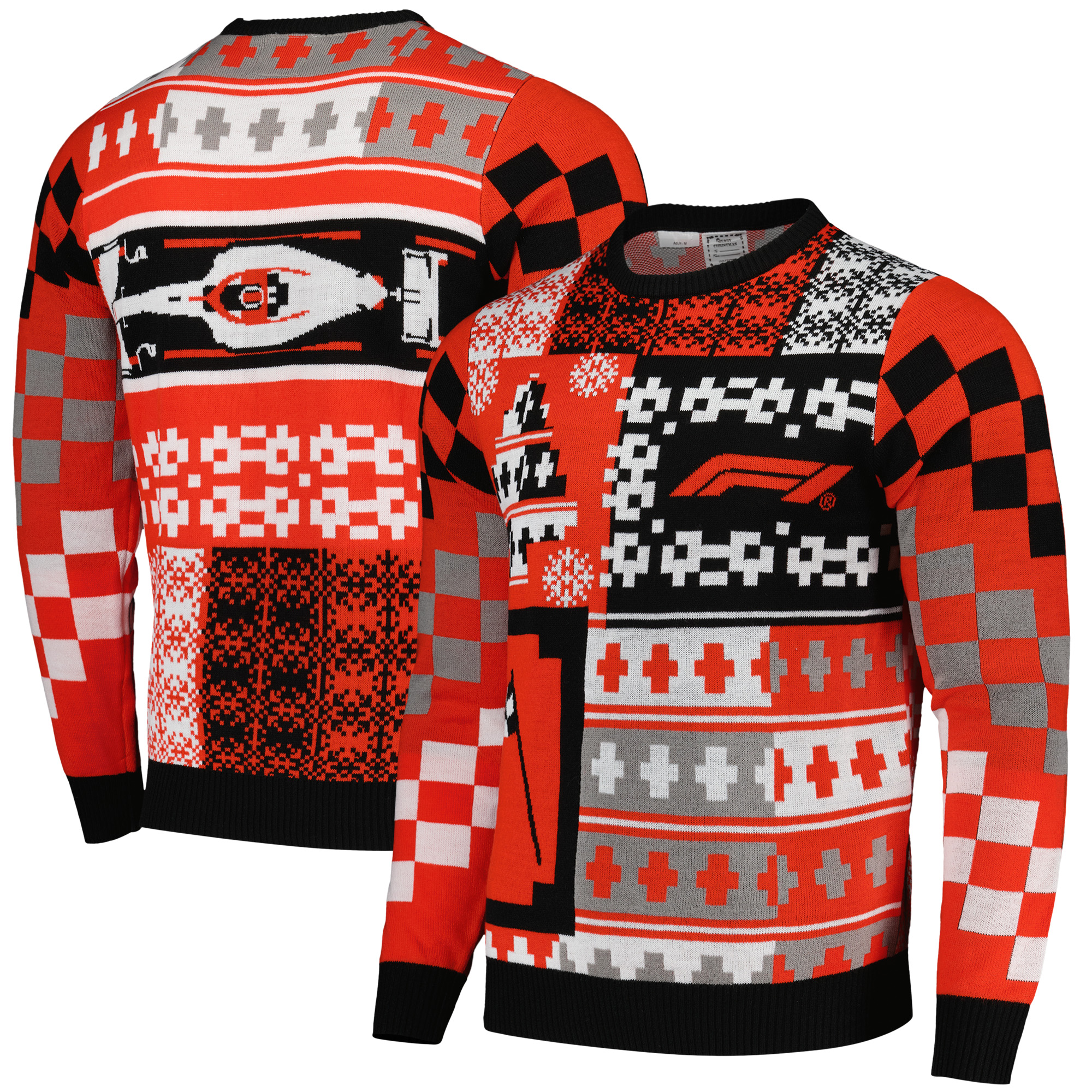 Formula 1 Retro Patchwork Christmas Jumper