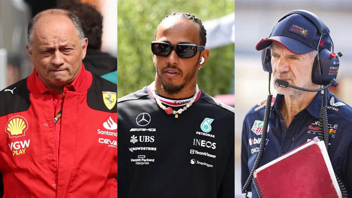 Fred Vasseur, Adrian Newey, Lewis Hamilton