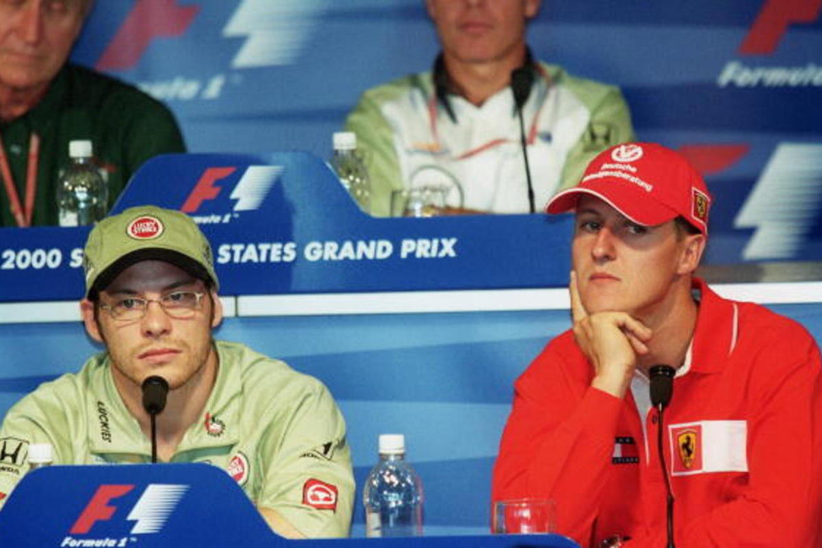 Jacques Villeneuve and Michael Schumacher