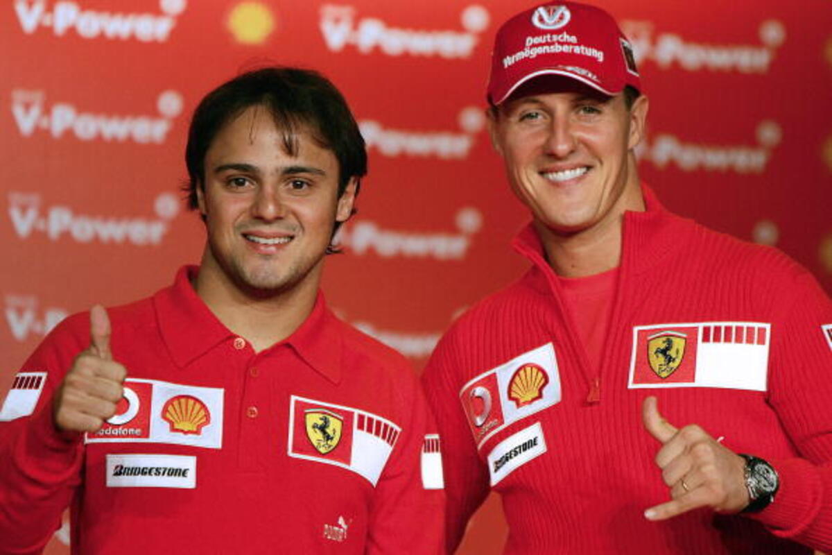 Felipe Massa and Michael Schumacher