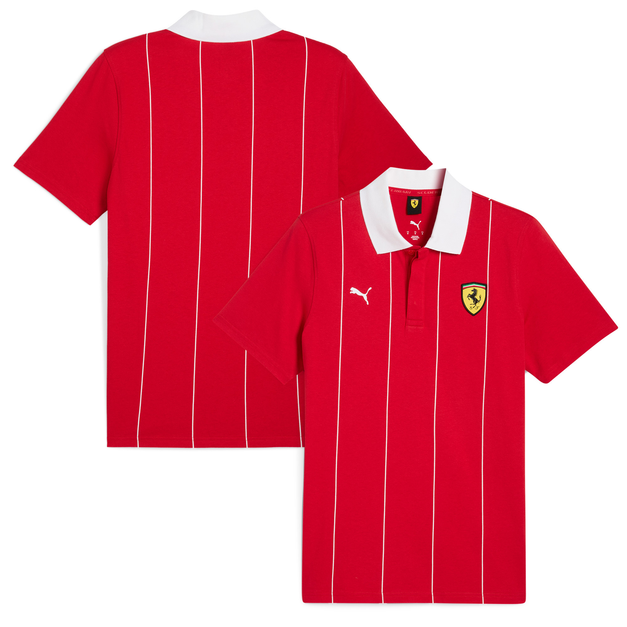 Scuderia Ferrari Race Premium Jacquard Polo by Puma - Red