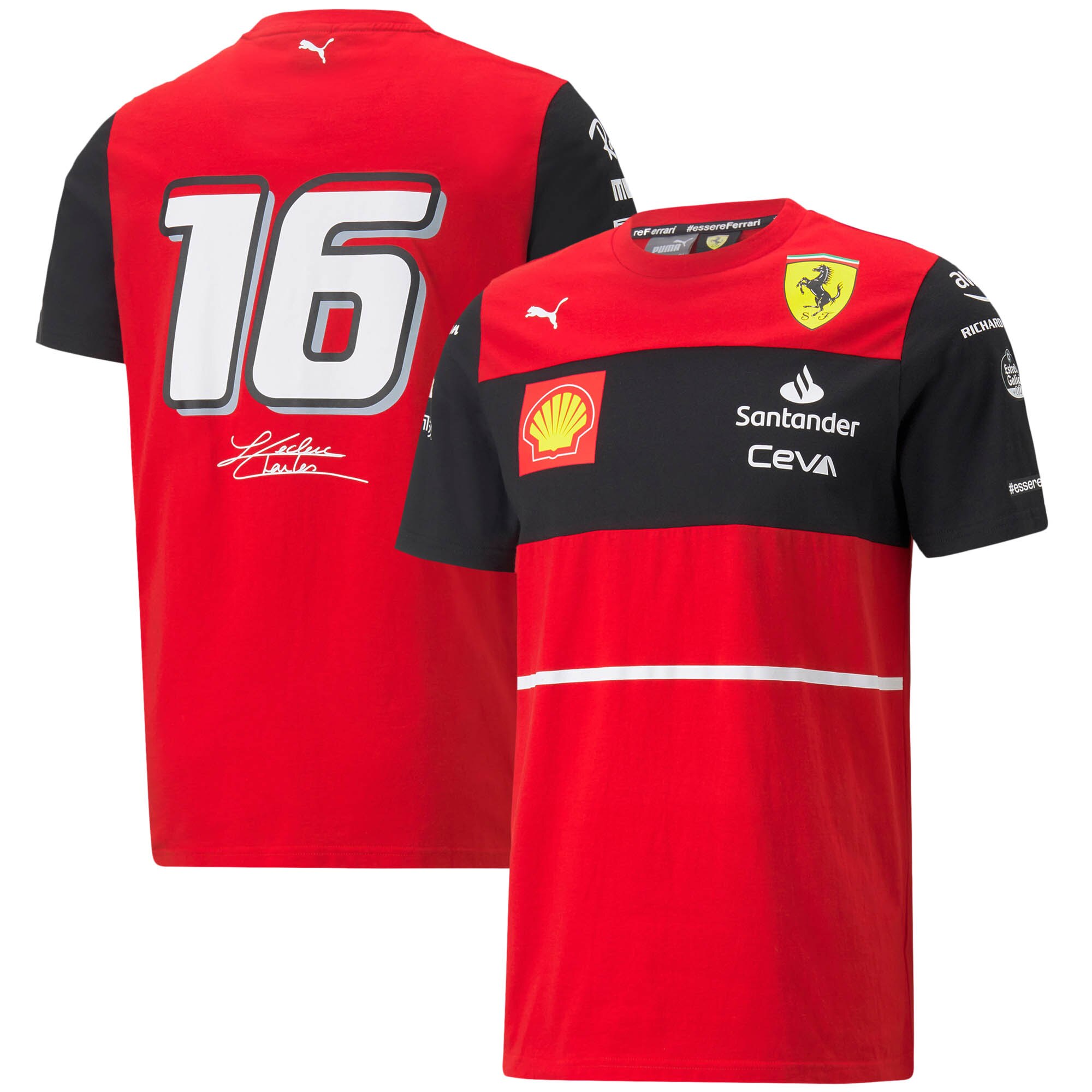 Scuderia Ferrari 2022 Team Charles Leclerc T-Shirt