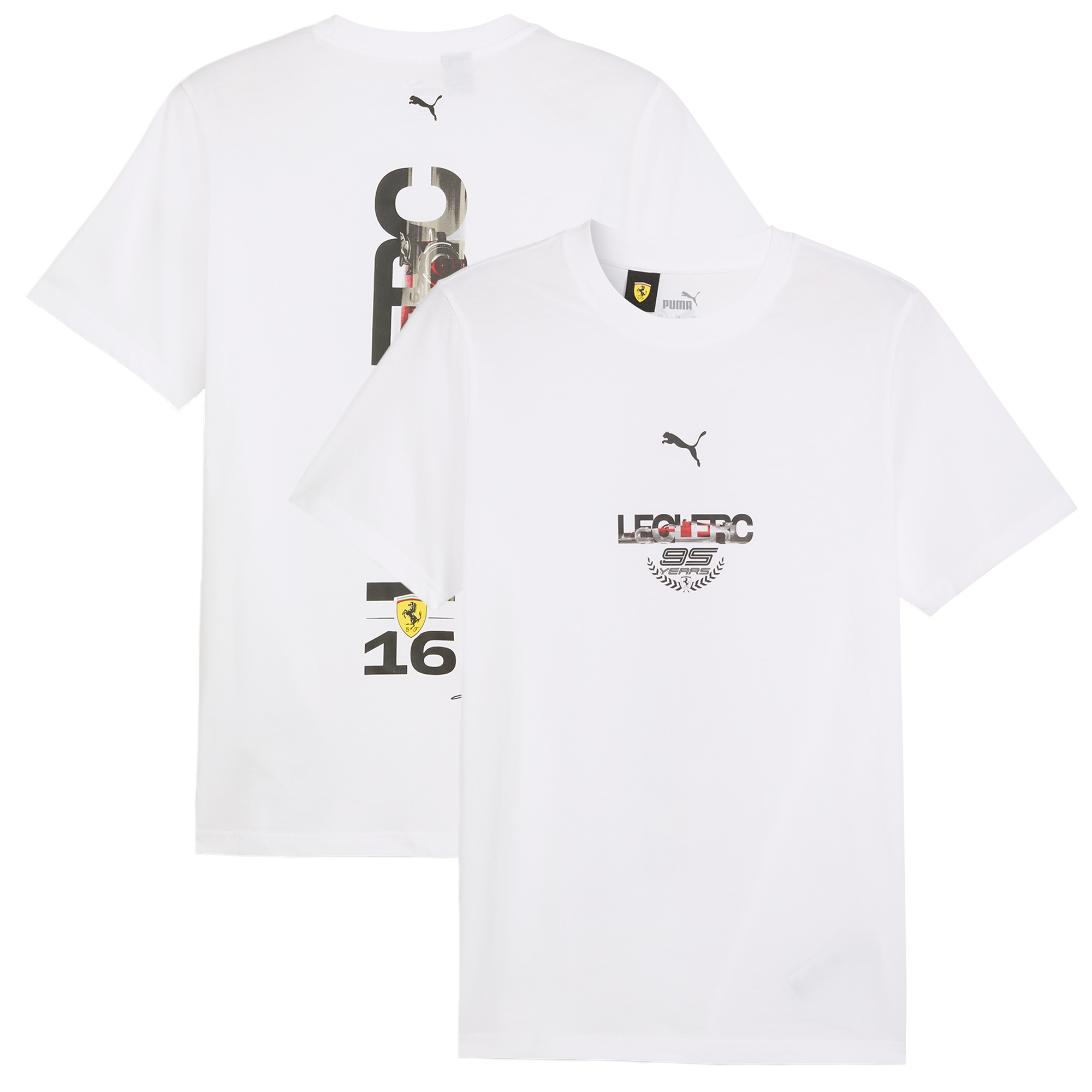 Scuderia Ferrari Puma Charles Leclerc Driver T-Shirt - White
