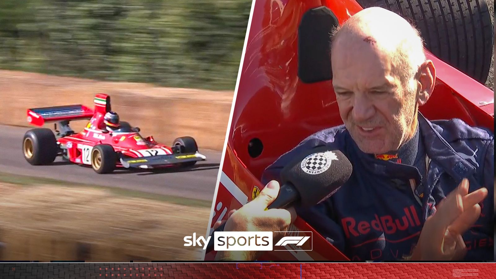 Adrian Newey shares his thoughts on driving Niki Lauda's Ferrari at Goodwood
