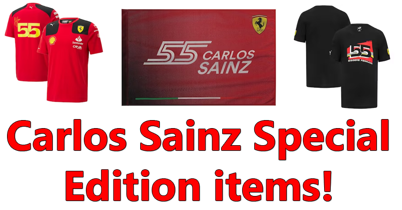 2023 F1 end of season sale: special discount on Carlos Sainz and Ferrari F1 merchandise