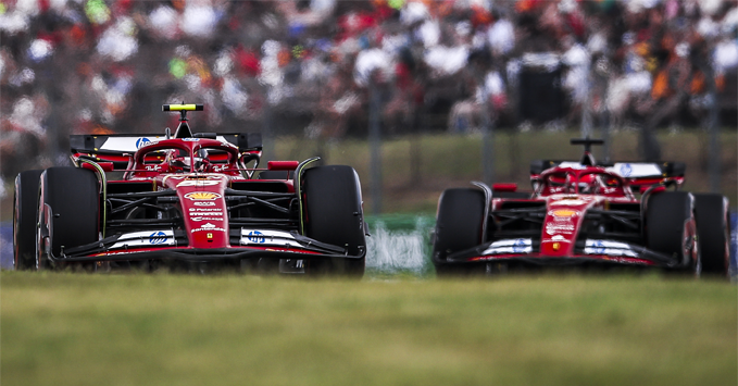 Carlos Sainz, Charles Leclerc, Ferrari SF-24 cars