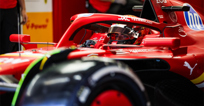 Carlos Sainz Ferrari SF-24 garage