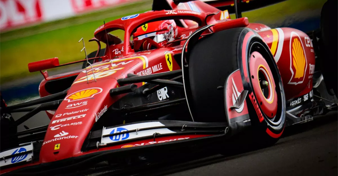 Charles Leclerc Ferrari SF-24 tire