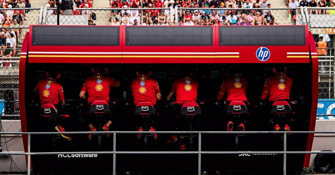 Ferrari F1 pitwall 2024