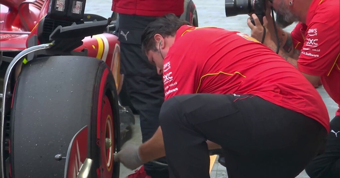 Ferrari SF-24 pit stop tire