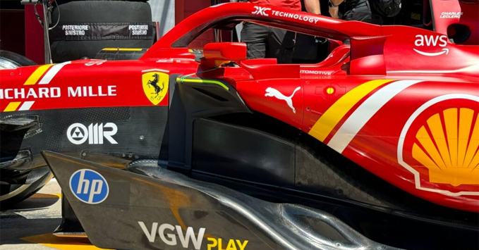 Ferrari SF-24 side view garage