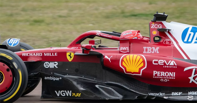 Ferrari SF-25, side view