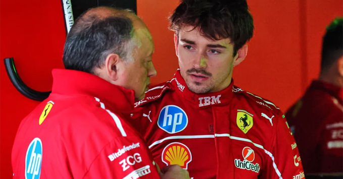 Fred Vasseur, Charles Leclerc, Ferrari 2025 F1