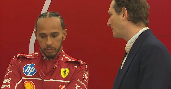 Lewis Hamilton, John Elkann, 2025 F1