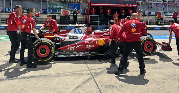 Ferrari SF-25, side, pitlane, 2025 F1