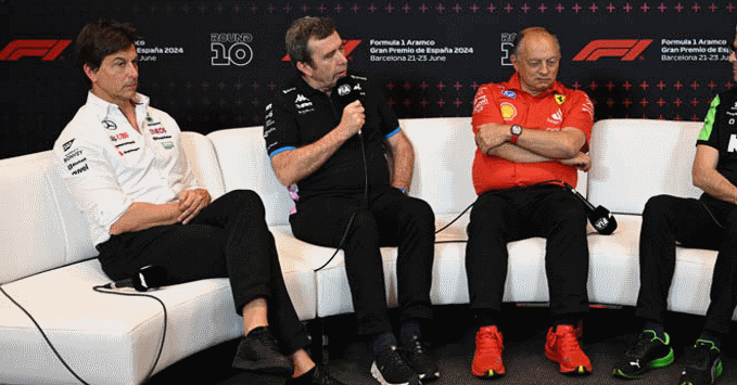 Toto Wolff (Mercedes), Bruno Famin (Alpine), Frederic Vasseur (Ferrari)